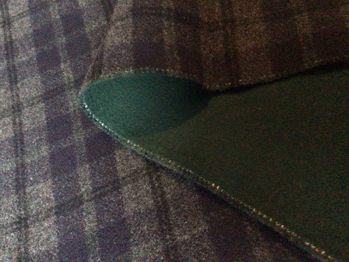 Wool blanket fleece check - wool,