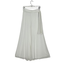 White chiffon wide leg - chiffon, palazzo