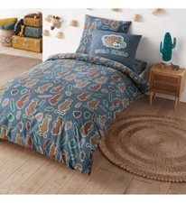 La Redoute Leopard Organic Cotton Duvet Cover Junior Toddler Bed Quilt RRP £40