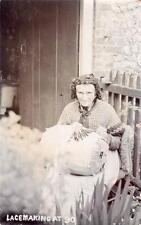 Lace making Lace Worker at 90 RP old pc used 1911 Watlington Oxfordshire