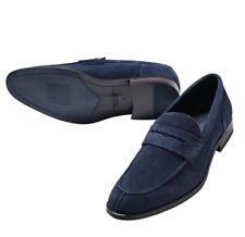 Douglas Haywood Mayfair London Blue Suede Loafers Size UK 10 EU 44 New Rrp £225