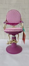 Our Generation Sitting Pretty Salon Chair Doll Pink Purple Adjustable Hearts