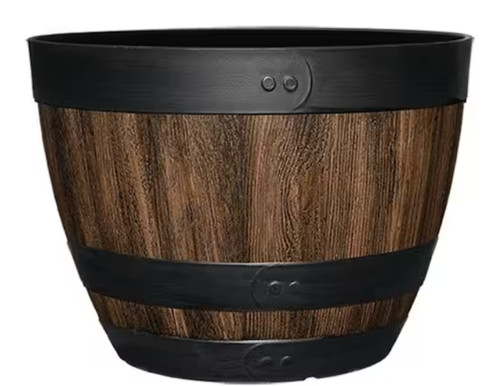Resin wine barrel - resin, planter