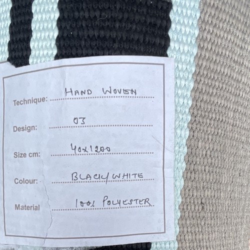 Hand woven black white - woven,