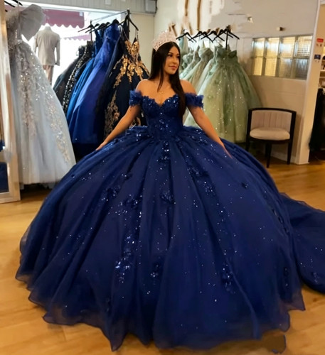 Navy blue quinceanera dresses - navy,