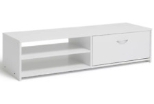 Habitat Squares 1 Drawer TV Unit - White | Modern TV Stand Cabinet