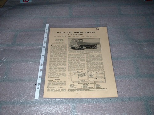 Austin morris trucks motor - morris,