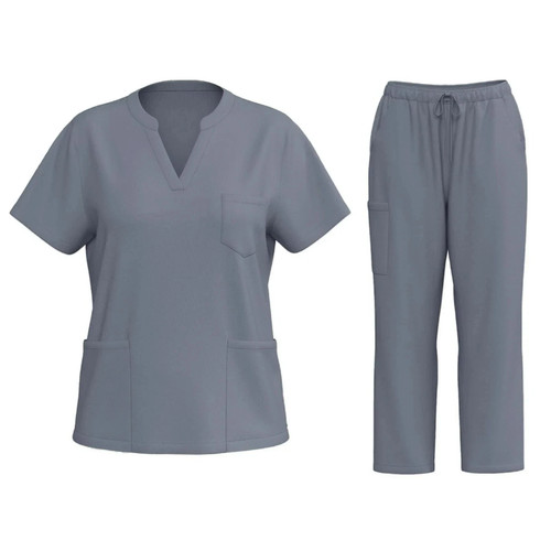 Women grey scrubs set - grey,