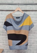 Pringle of Scotland Drop Shoulder Cowl Neck Knit T-Shirt Size Medium