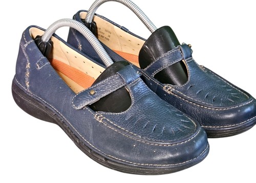 Clarks structured navy leather - structured,