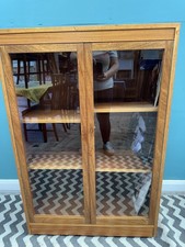 Vintage glazed teak record - teak,