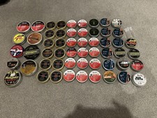 55 Empty Lead Pellet Tins .177 & .22 For  Storage Crafting Etc