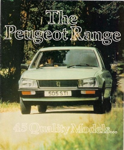 Peugeot range 1980 market - range,