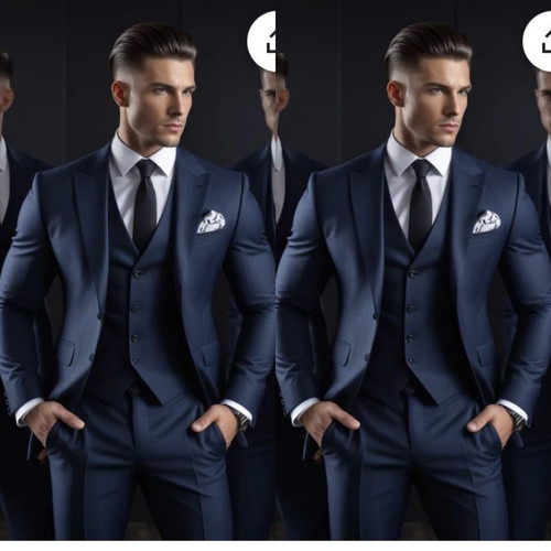 Navy blue men suit formal - men,