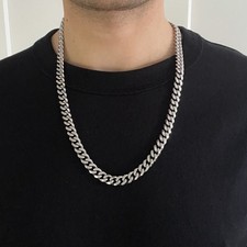 24” 9MM Thick Silver Cuban