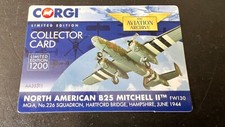 CORGI AA35311 - B25 MITCHELL, COLLECTOR CARD ONLY, NO AIRCRAFT