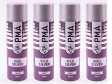 4x PMA SILVER Wheel Paint 500ml Spray Paint High Coverage