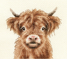 Highland cow calf full counted - full,