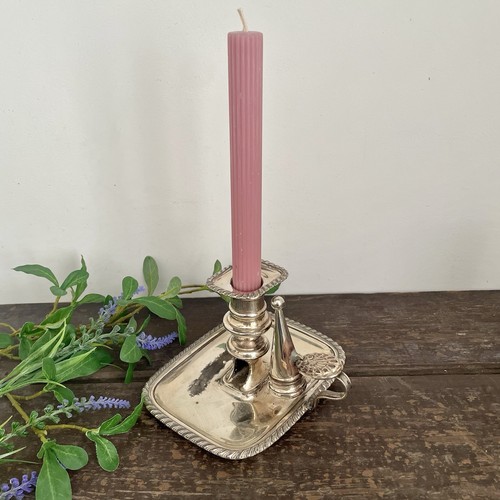 Antique silver chamberstick - antique,