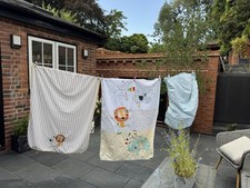 Toddler Bedding Set Little Zoo Jungle Lion Toucan Blanket Sheet Fleece Applique 