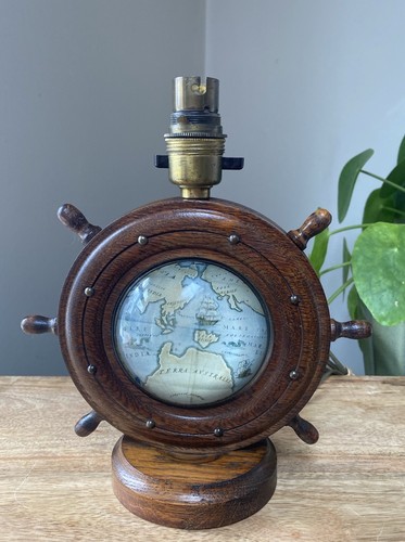 Vintage ships wheel desk lamp - ships,
