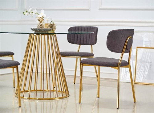 Modern gold metal cage - cage, dining