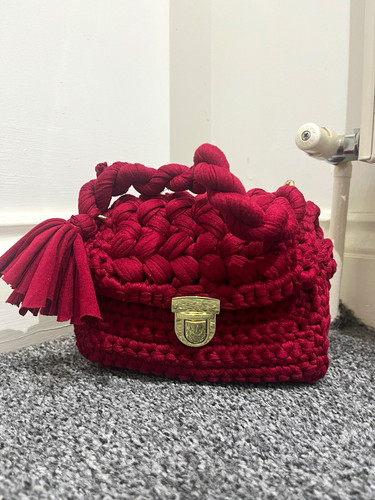 Handmade burgundy cotton - handmade,