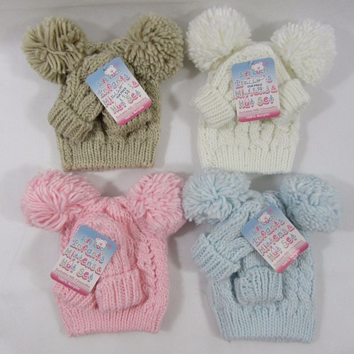 Baby cable knit knitted pom - knit,