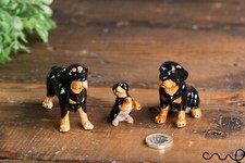 Set of 3 Ceramic Rottweiler
