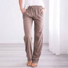 Women Cotton Linen Trousers