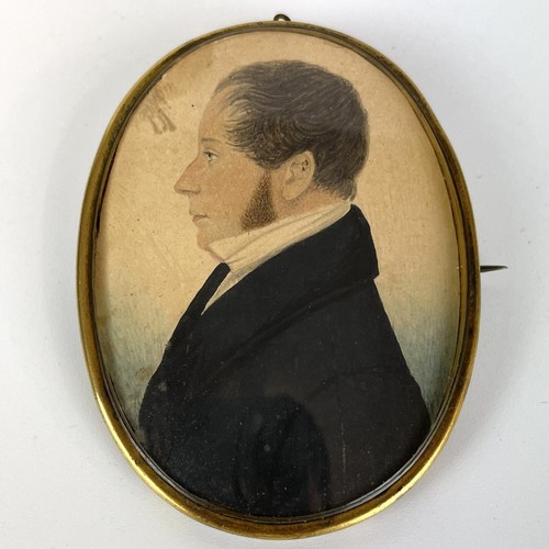 Fine antique profile portrait - profile,