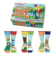 United ODDSOCKS On Your Bike Six Men's Cycling Mismatched UK 6 -11 Ideal Gift