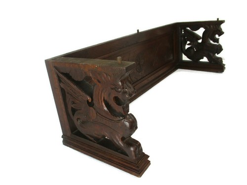 Lion heads hand - heads, wood