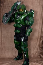 Halo Spartan Armour Cosplay, EVA Foam, Helmet reinforced with Resin