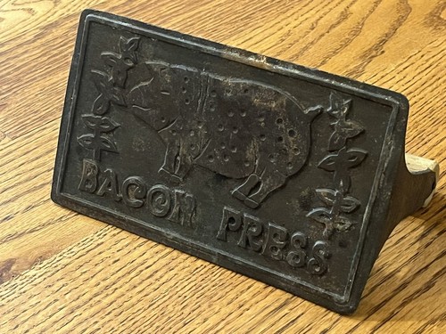 Vintage cast iron bacon - vintage,