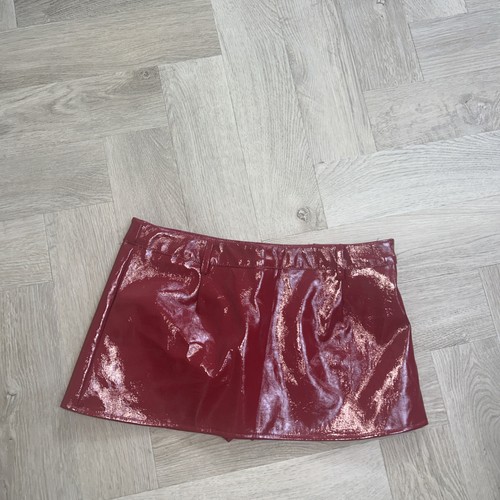 Shein pvc red skirt - pvc,