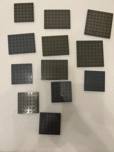 Lego dark grey base - 12,