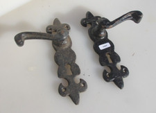 Iron Lever Door Handles Old Plates Gothic Modern - Retro