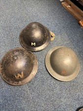 WW2 British Trio Of Helmets