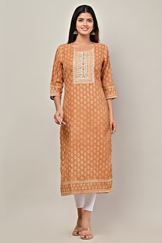 Polyester printed mustard - printed,