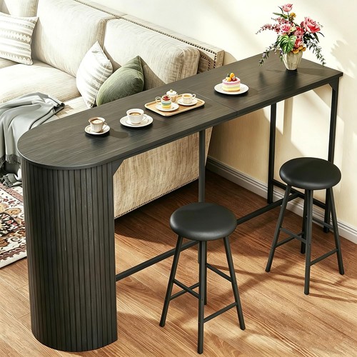 Fluted bar table and - table,