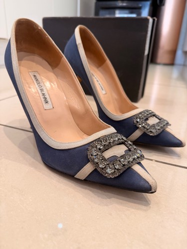 Manolo blahnik blue fabric - blue,