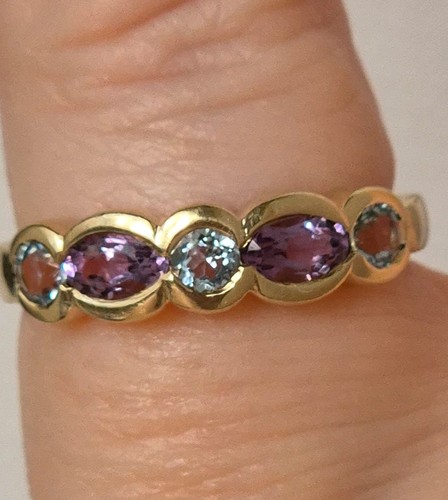 Ladies 9ct yellow gold gem - 9ct,