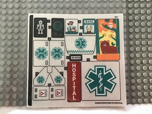 Lego town city sticker sheet - town,