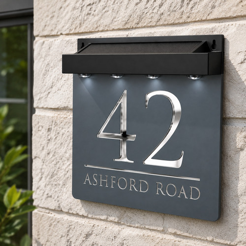 Laser house number plaques - laser,