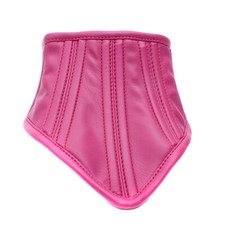 Pink/Rose Faux Leather Corset Posture Bondage Neck Collar