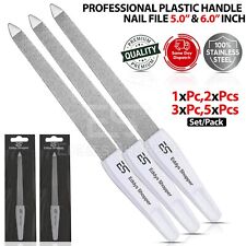 Small Metal Nail File 5" 6" Diamond Dusted Coarse Nail Files Manicure Pedicure