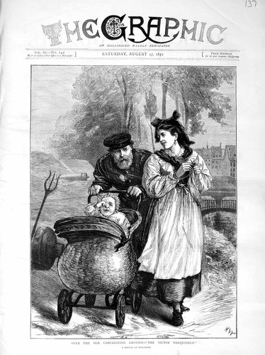 Original old antique print - antique,