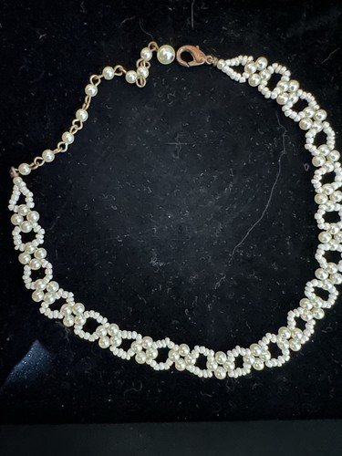 Pearl chocker necklace - pearl,