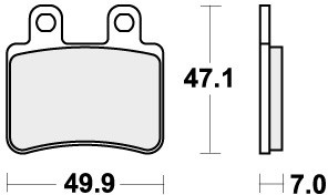 Sbs brake pads - brake, rear